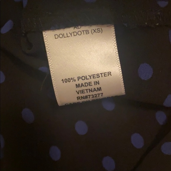 Polka dot blouse with 3/4 length sleeve & ruffle - Picture 6 of 6